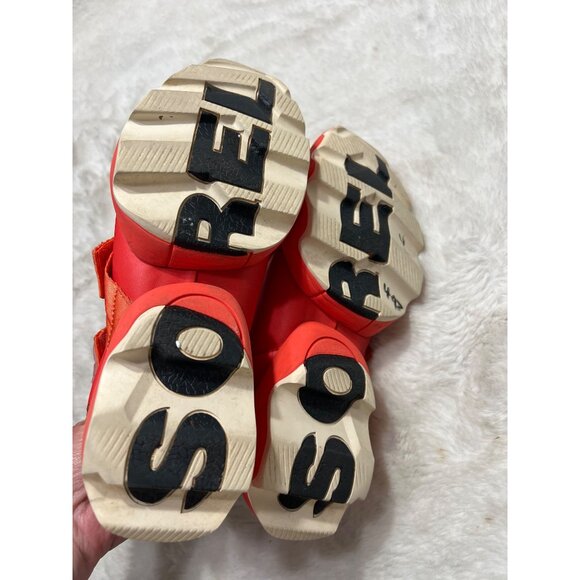 Sorel kinetic Impact Red Strappy Platform Sandal women size 8.5 - Picture 7 of 10